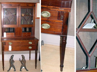 Lot 260 - Federal Mahogany Tambour Secretary Bookcase...