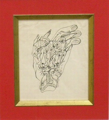 Lot 74 - American School 20th Century ABSTRACTION Pen...