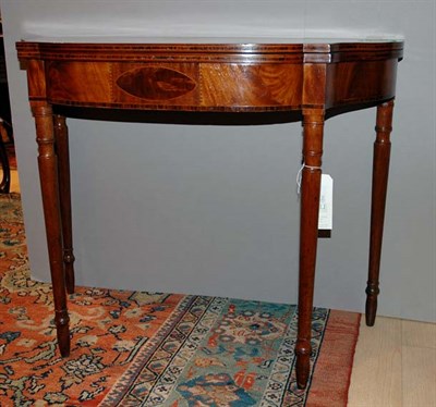 Lot 2315 - Federal Inlaid Mahogany Fold-Over Card Table...