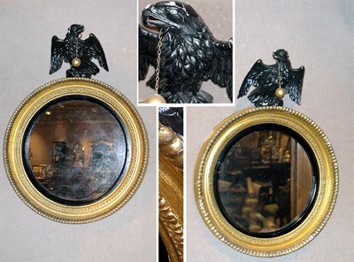 Lot 300 - Pair of Regency Style Gilt-Wood and Ebonized...