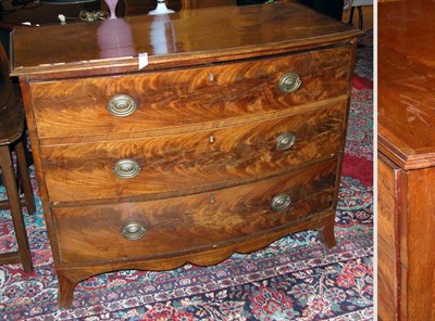 Lot 238 - George III Mahogany Bow Front Chest of Drawers