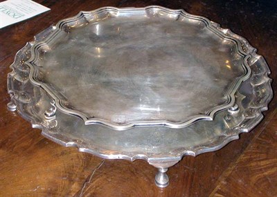 Lot 415 - Two Modern English Silver Footed Salvers Total...