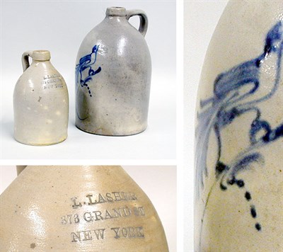 Lot 2288 - Salt Glazed Cobalt Decorated Stoneware...