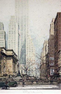 Lot 1244 - Luigi Kasimir FIFTH AVENUE; PARK AVENUE Color...