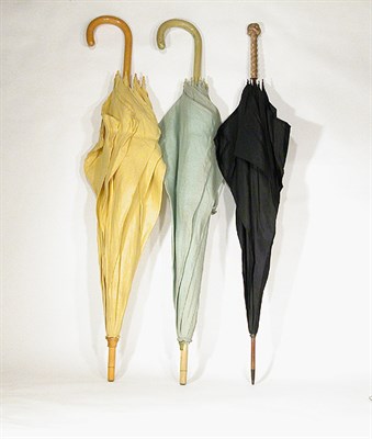Lot 3792 - Group of Three Umbrellas Comprising one black...