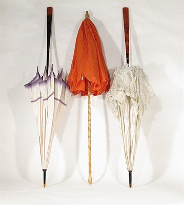 Lot 3793 - Group of Three Parasols Early 20th century The...
