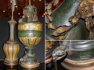 Lot 118 - Two Neoclassical Style Gilt and Painted Metal...
