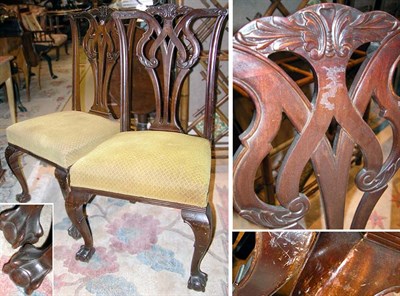 Lot 129 - Set of Six George III Style Mahogany Dining...