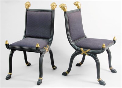 Lot 134 - Set of Eight Neoclassical Style Parcel Gilt...