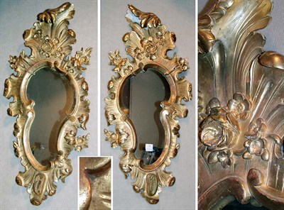 Lot 138 - Pair of Continental Rococo Style Gilt-Wood...