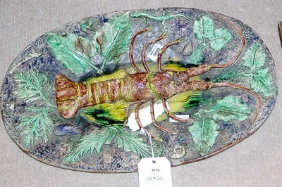 Lot 448 - Palissy Style Majolica Lobster Plate