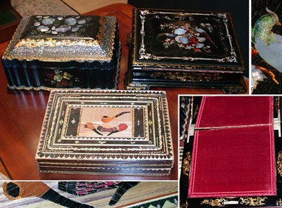 Lot 182 - Victorian Mother-of-Pearl and Gilt Decorated...