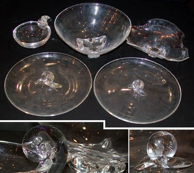 Lot 196 - Group of Five Steuben Glass Bowls