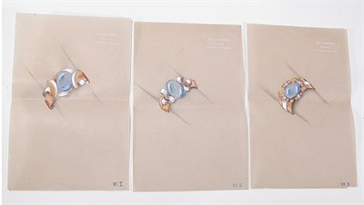Lot 3426 - Group of Boucheron Design Drawings French,...