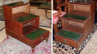Lot 223 - Pair of Georgian Style Leather Inset Mahogany...