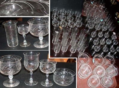 Lot 230 - Cut Glass Stemware and Dessert Service...