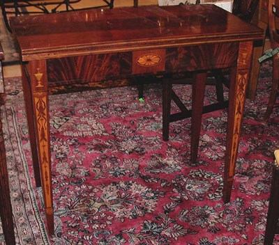 Lot 236 - Federal Style Inlaid Mahogany Fold-Over Table