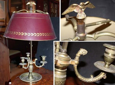 Lot 259 - Louis XVI Style Gilt-Metal Bouillotte Lamp