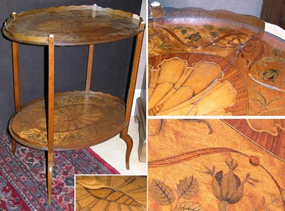 Lot 260 - George III Style Marquetry Inlaid Mahogany...