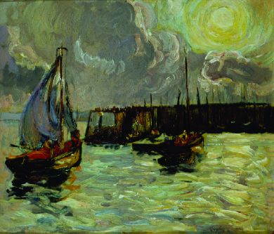Lot 180 - Richard Hayley Lever 1876-1958 OUTER HARBOR,...