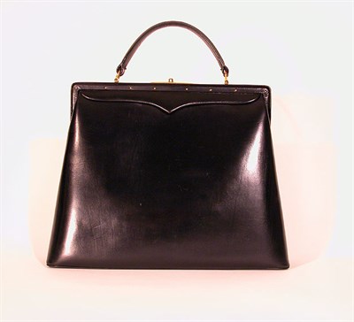 Lot 3686 - Nettie Rosenstein Black Leather Handbag...