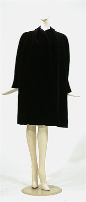 Lot 3452 - Charles James Black Velvet Late Day Coat...