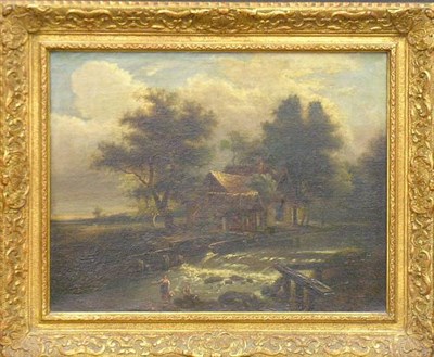 Lot 51 - Manner of Meindert Hobbema LANDSCAPE WITH...