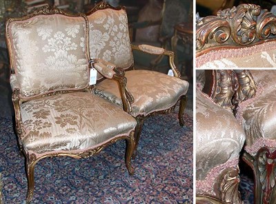 Lot 2339 - Set of Four Louis XV Style Gilt-Wood...