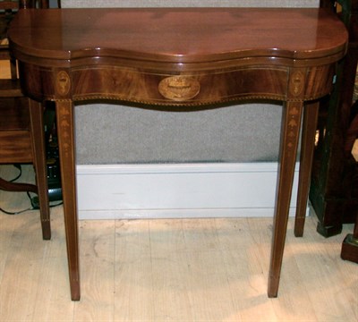 Lot 357 - Federal Style Inlaid Mahogany Fold-Over Table