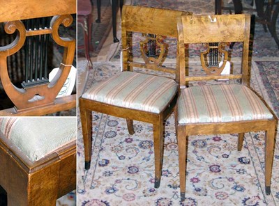 Lot 362 - Set of Six Biedermeier Style Fruitwood Dining...