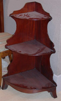 Lot 373 - George III Style Mahogany Three-Tier Corner Stand