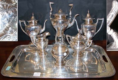 Lot 350 - American Sterling Silver Six-Piece Coffee and...