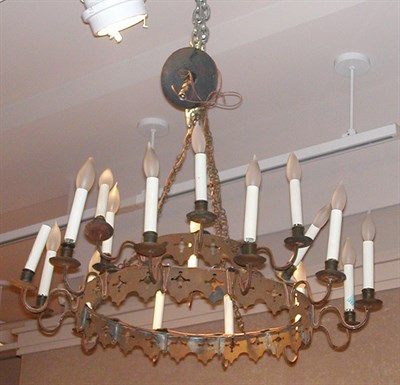 Lot 406 - Baroque Style Wrought Iron Eighteen-Light...