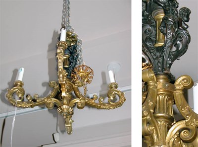 Lot 407 - Louis XV Style Gilt and Patinated-Metal...