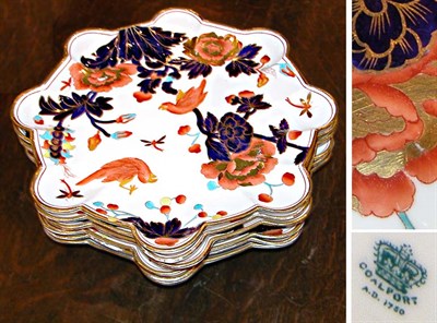 Lot 470 - Set of Seven Coalport Porcelain Shaped...
