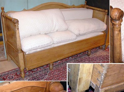 Lot 505 - Empire Style Fruitwood and Pine Settee