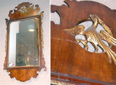 Lot 518 - George III Style Parcel Gilt and Mahogany Mirror