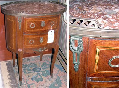 Lot 520 - Louis XVI Style Marble Top Gilt-Metal Mounted...