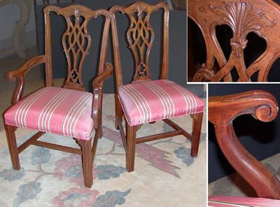 Lot 233 - Set of Four George III Style Mahogany Dining...