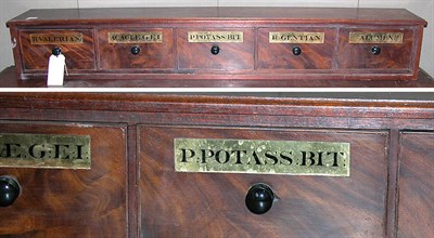 Lot 2385 - Fruitwood Specimen Drawers with Brass Drawer...