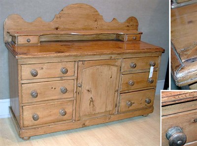 Lot 2297 - Irish Style Pine Sideboard Height 38 inches,...