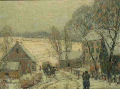 Lot 216 - John Fabian Carlson 1875-1947 SNOW MANTLED...