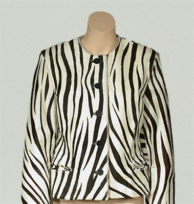 Lot 3627 - Ralph Lauren Faux Zebra Skin Jacket American,...