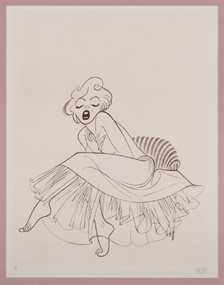 Lot 1217 - Al Hirschfeld MARILYN Etching printed in brown,...