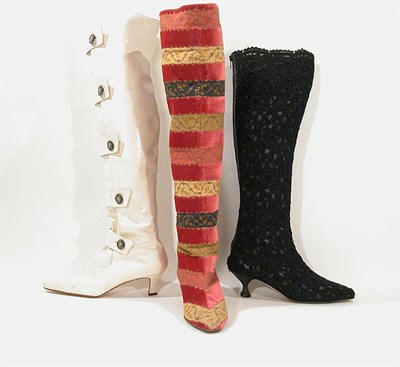 Lot 3800 - Group of Manolo Blahnik Thigh High Boots The...