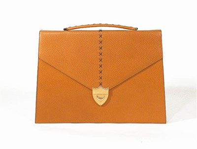 Lot 3773 - Paloma Picasso Tan Leather Briefcase Bag With...