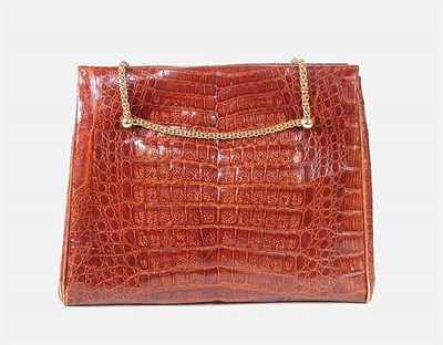 Lot 3775 - Paloma Picasso Cognac Crocodile Tote Bag With...