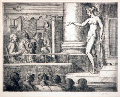 Lot 1262 - Reginald Marsh STRIPTEASE IN NEW JERSEY...