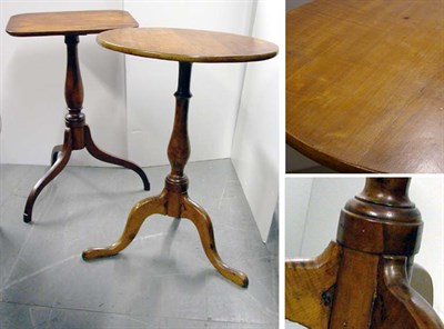 Lot 2127 - Queen Anne Figured Maple Tripod Stand Second...