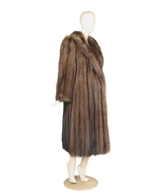 Lot 3650 - Galanos Fisher Fur Coat American, 1980s Notch...